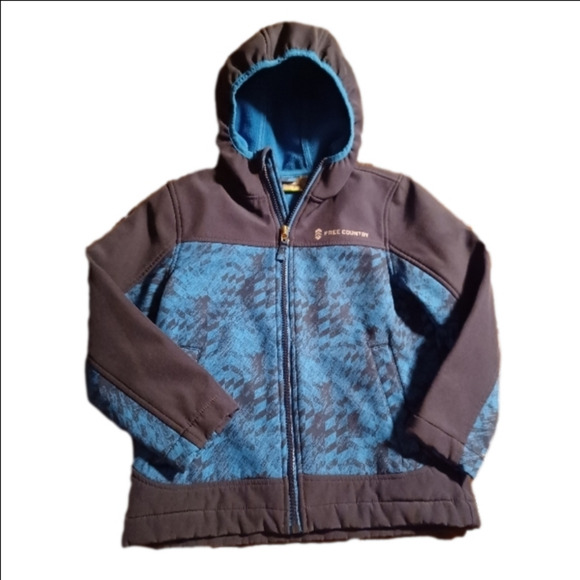 Country jacket Hoodie 5/6 black and blue, nice jacket. - Picture 1 of 4